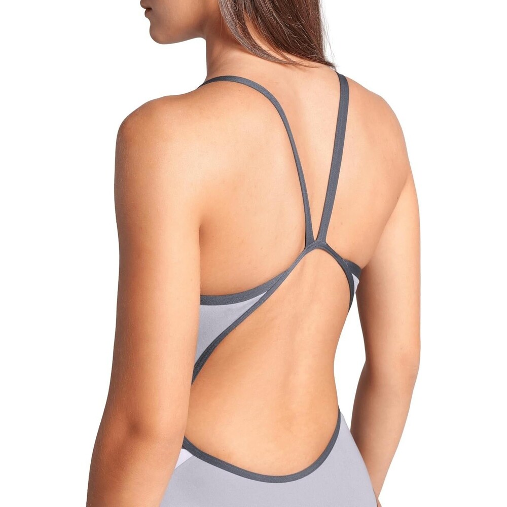 ARENA Women's 1-Piece Swimsuit Size 34 Super Fly Back Training Suit Asphalt Gray - Picture 3 of 8